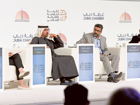Image Credit: Virendra Saklani/Gulf News: Mohammad Badri, managing director of International Halal Accreditation Forum (left), and Rafi-uddin Shikoh discuss challenges in the market for halal products.